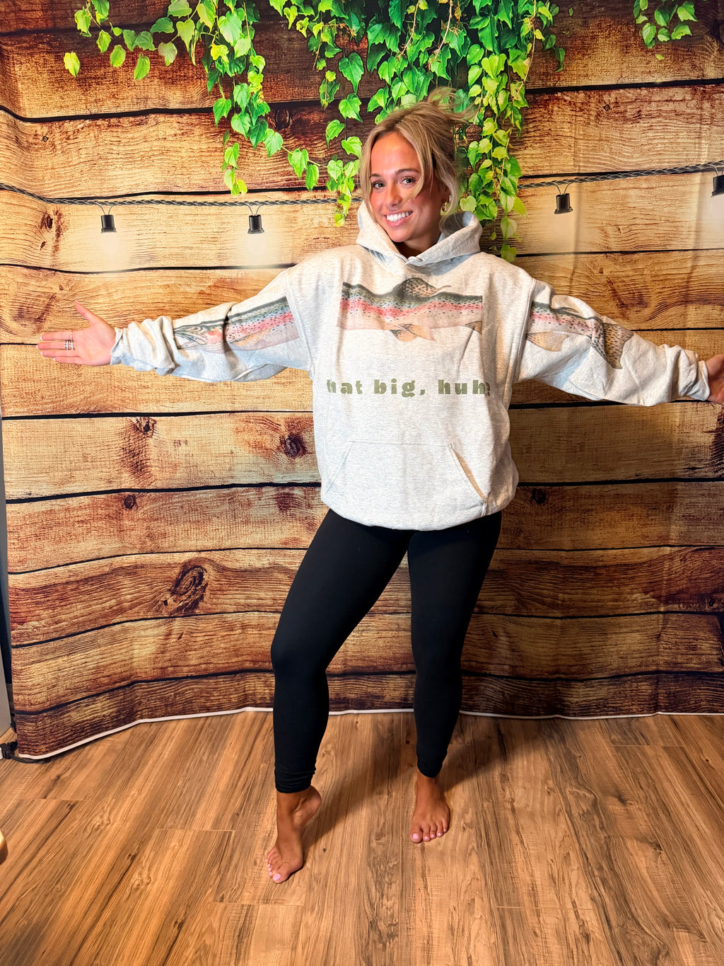 That Big, Huh?” Rainbow Trout Hoodie