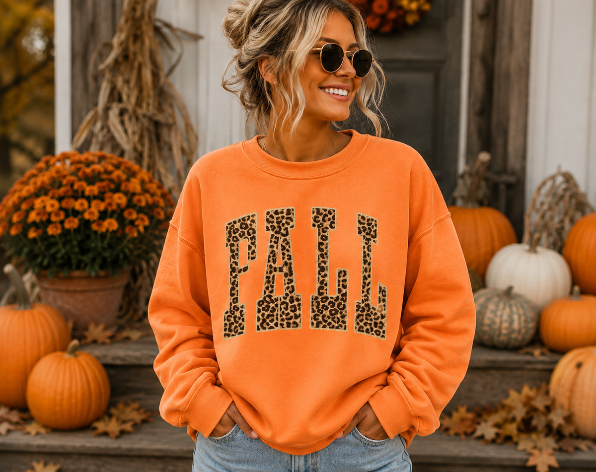 Leopard FALL Graphic Sweatshirt