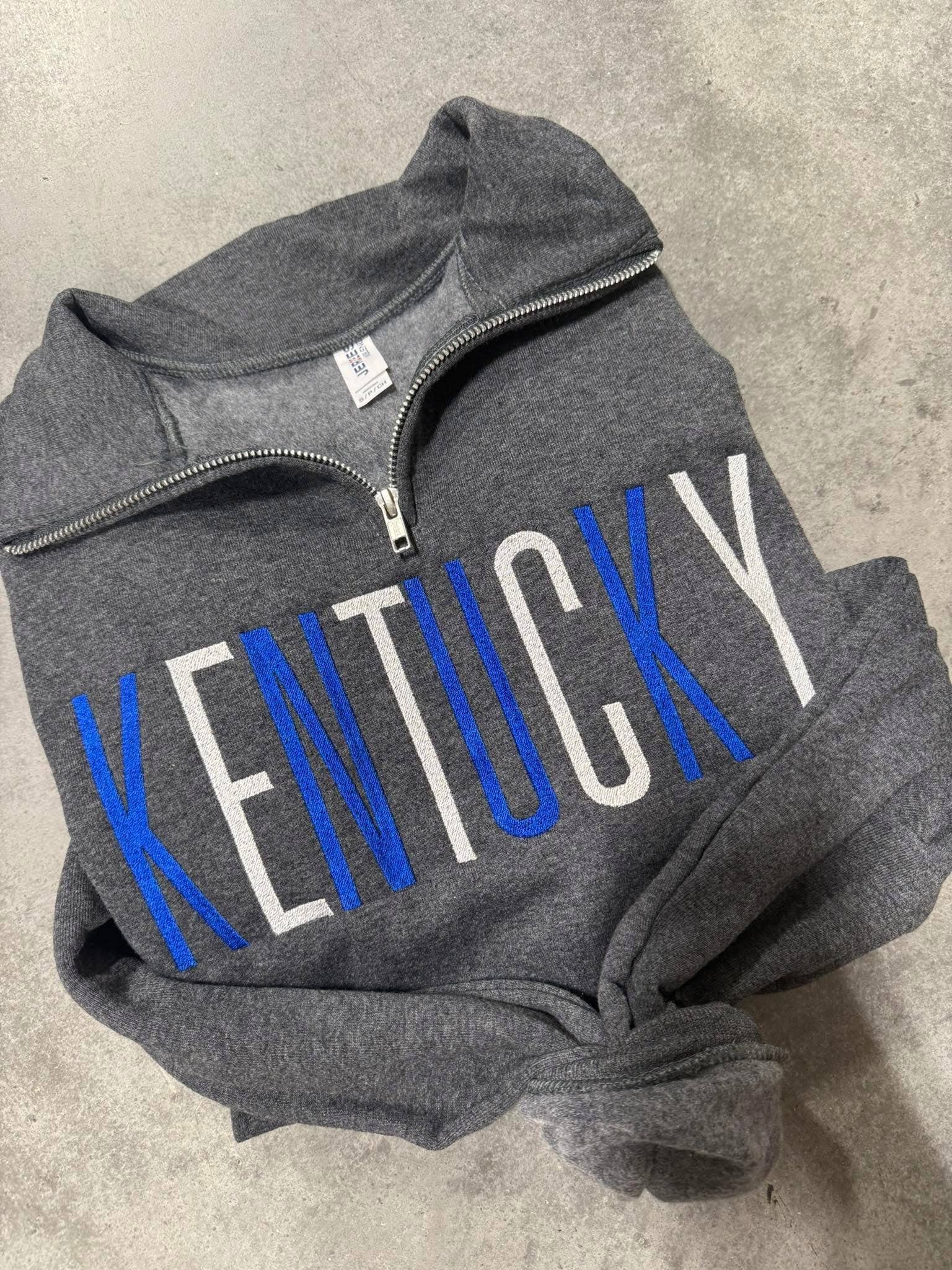 Embroidered Kentucky Quarter-Zip Sweatshirt