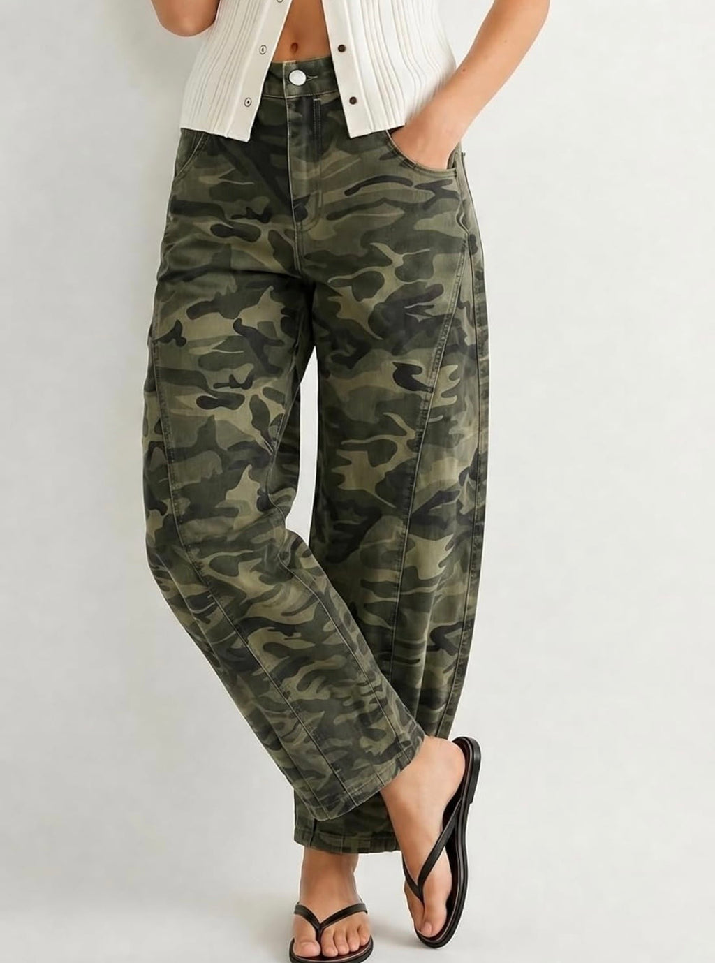 PRE-ORDER | Y2K Camo Barrel Leg Jeans