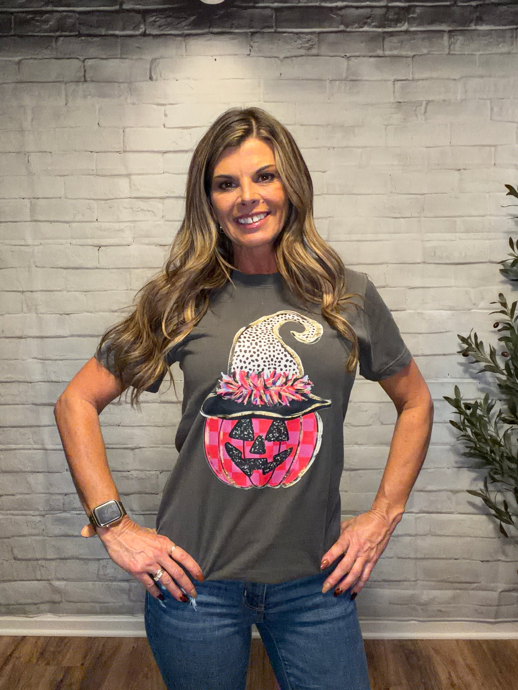 Preppy Polka Dot Pumpkin Tee