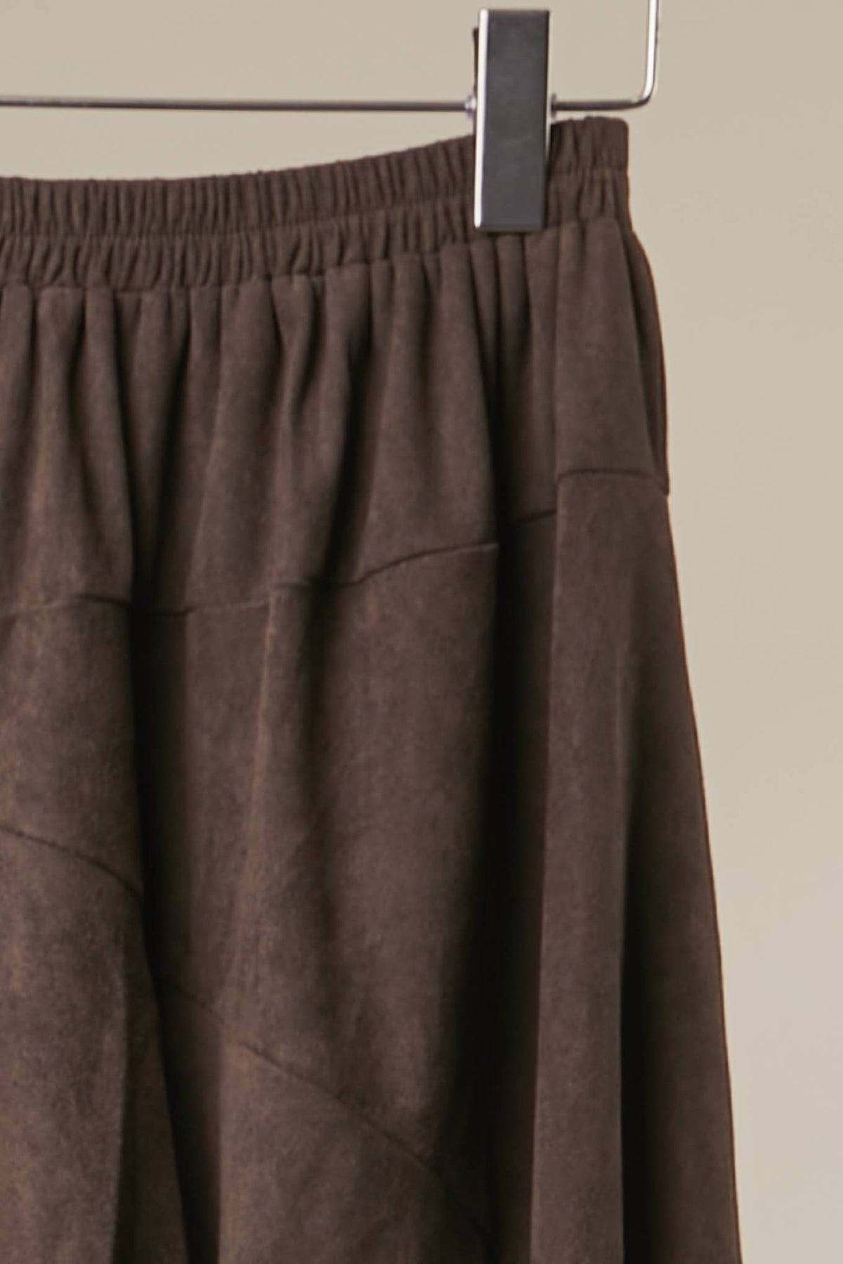 Boho Suede-Feel Layered Lace Midi Skirt