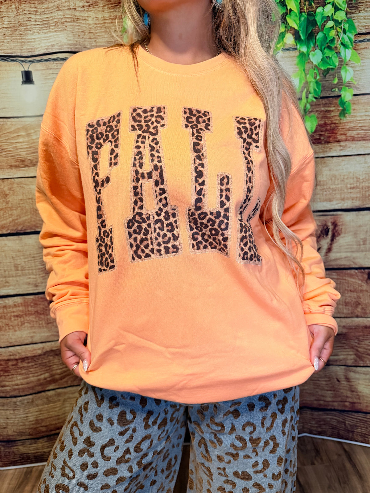 Leopard FALL Graphic Sweatshirt