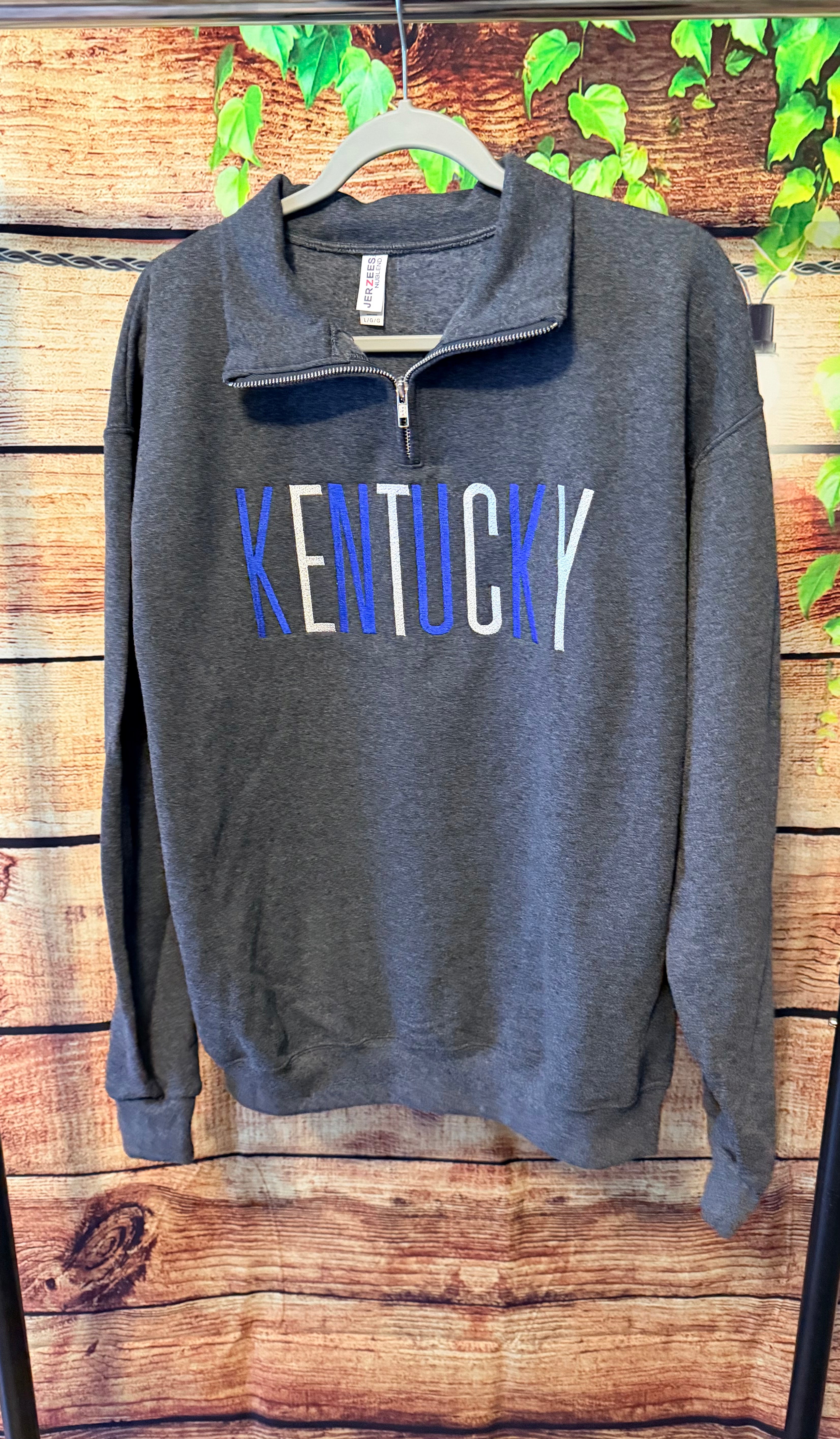 Embroidered Kentucky Quarter-Zip Sweatshirt